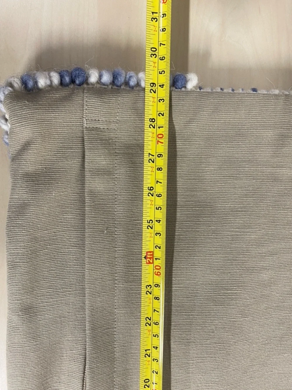 Pottery Barn Textured Wool Blend Pillow Cover Blue Ivory 20x20